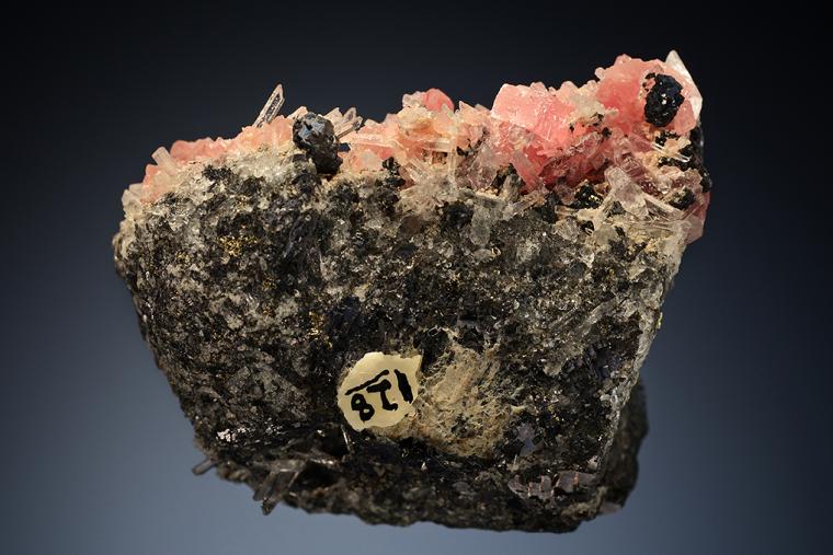 RHODOCHROSITE with APATITE and FLUORITE